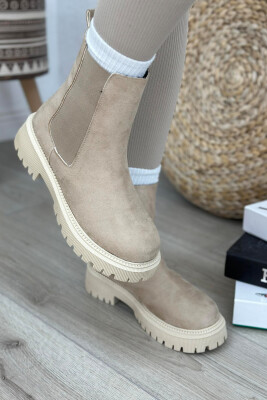 SIMPLE PLATFORM WOMAN ANKLE BOOTS BEIGE/BEZHE 