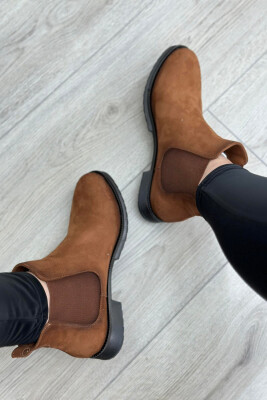 SIMPLE PLATFORM WOMAN ANKLE BOOTS BROWN/KAFE 