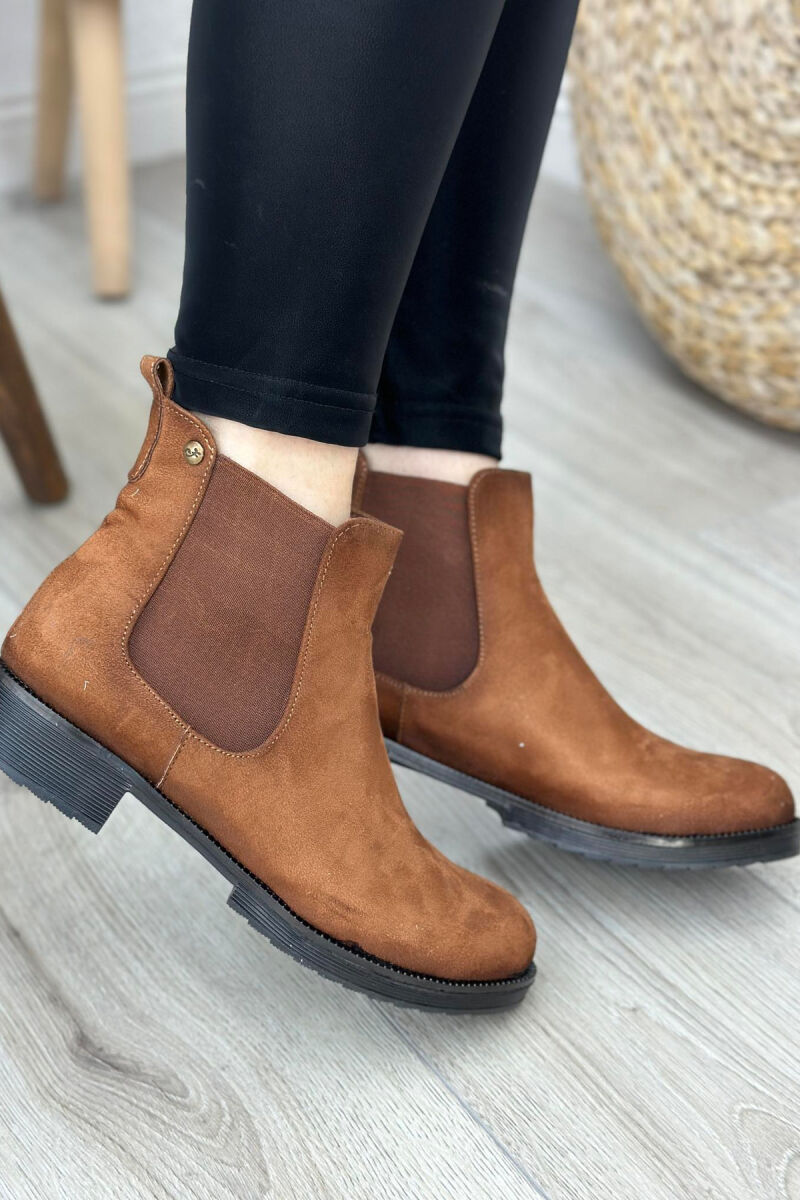 SIMPLE PLATFORM WOMAN ANKLE BOOTS BROWN/KAFE - 2