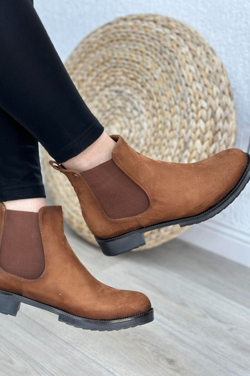 SIMPLE PLATFORM WOMAN ANKLE BOOTS BROWN/KAFE - 3