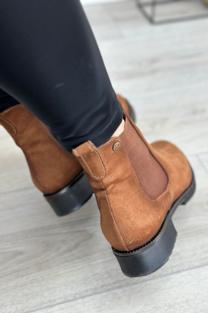 SIMPLE PLATFORM WOMAN ANKLE BOOTS BROWN/KAFE - 4