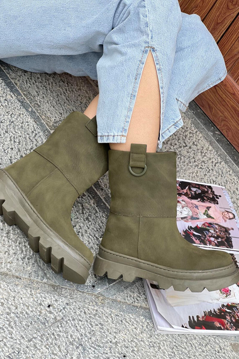 SIMPLE PLATFORM WOMAN ANKLE BOOTS GREEN/JESHILE - 2