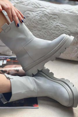 SIMPLE PLATFORM WOMAN ANKLE BOOTS GREY/GRI 