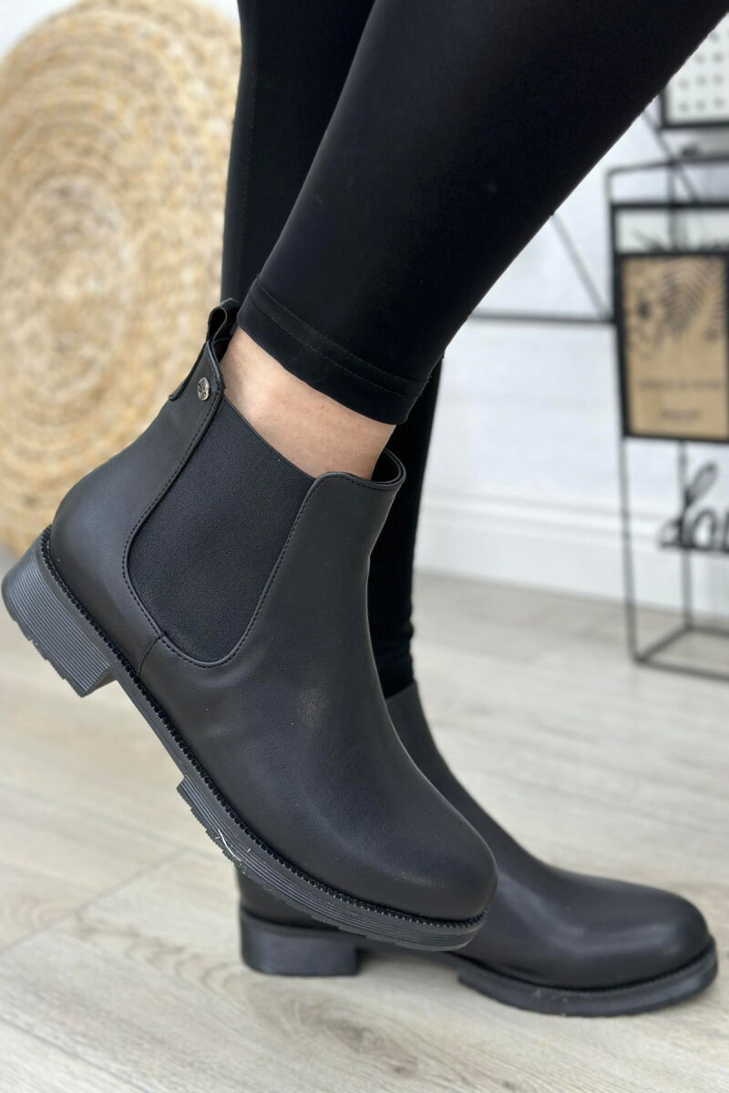 SIMPLE PLATFORM WOMAN ANKLE BOOTS LEATHER BLACK/ZEZE LEKURE - 2