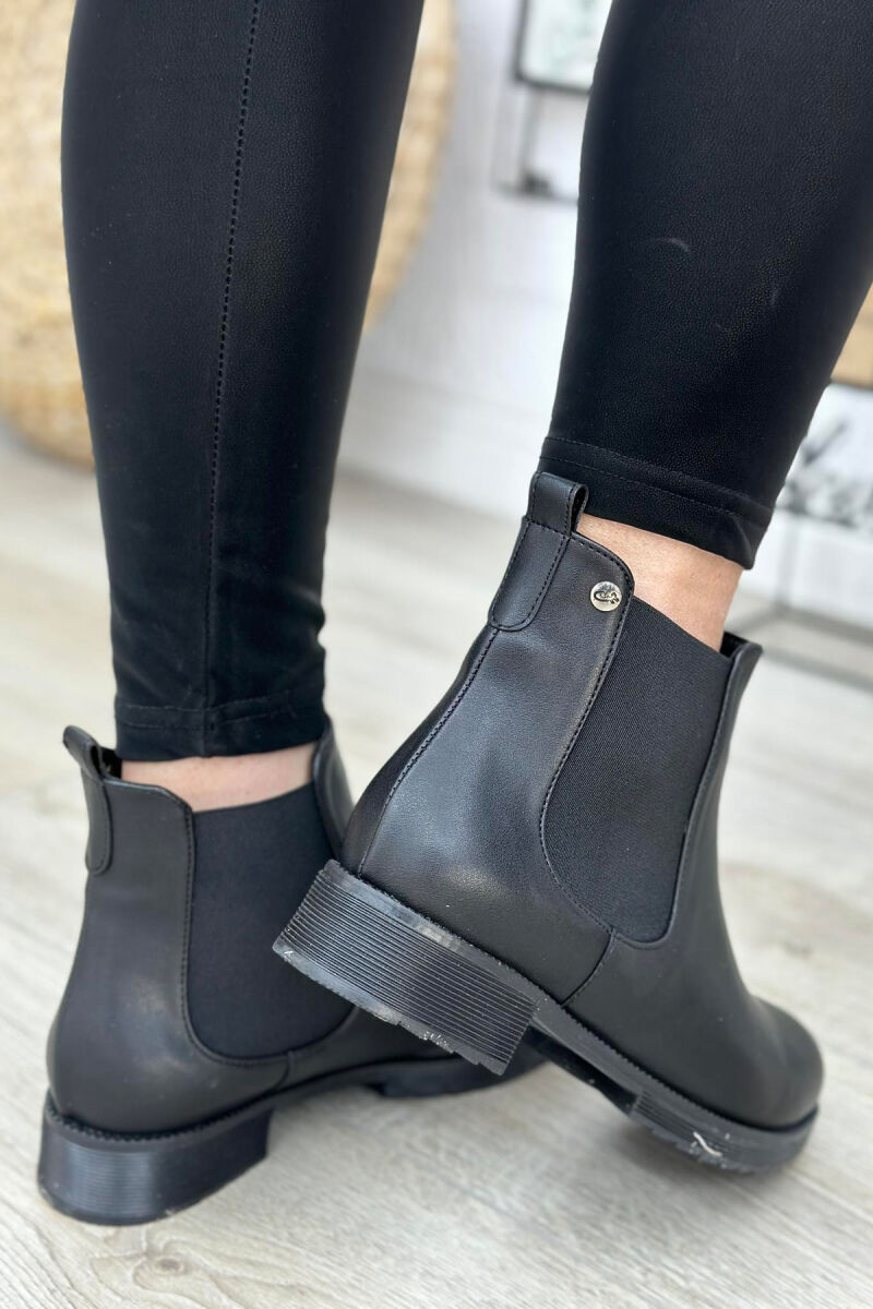 SIMPLE PLATFORM WOMAN ANKLE BOOTS LEATHER BLACK/ZEZE LEKURE - 3