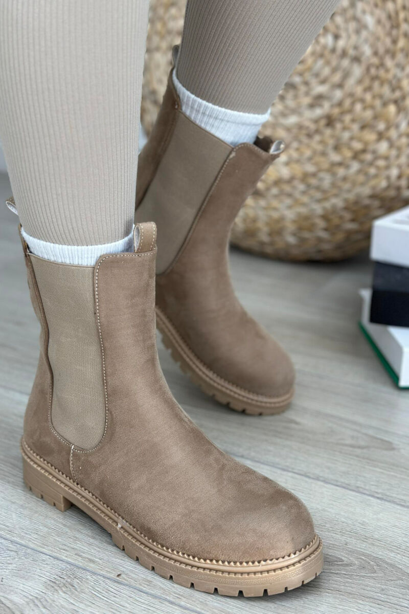 SIMPLE PLATFORM WOMAN CREW BOOTS BEIGE/BEZHE - 3