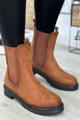 SIMPLE PLATFORM WOMAN CREW BOOTS BROWN/KAFE 