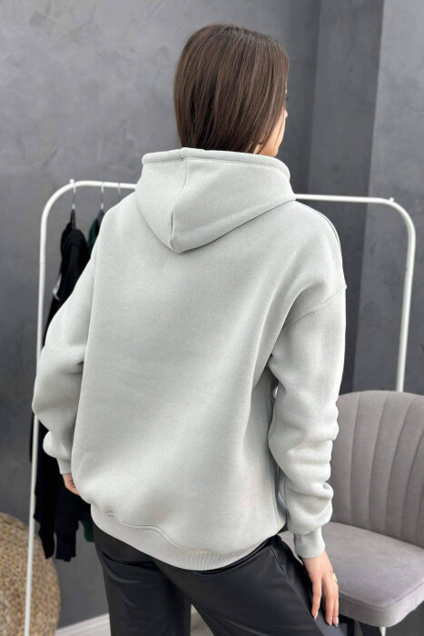 SIMPLE POCKED HOODIE WOMAN GREY/GRI - 2