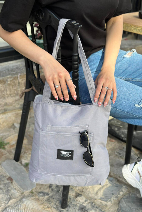 SIMPLE POCKET WOMEN BAG GREY/GRI - 3