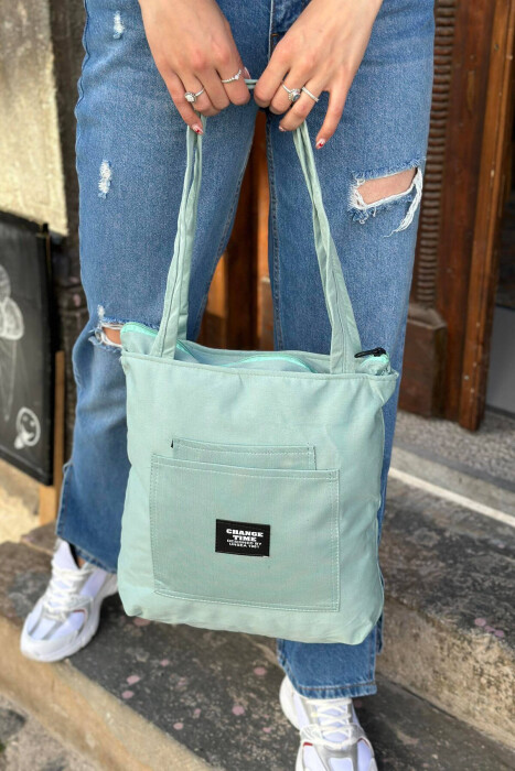 SIMPLE POCKET WOMEN BAG MINT/MENTE - 2