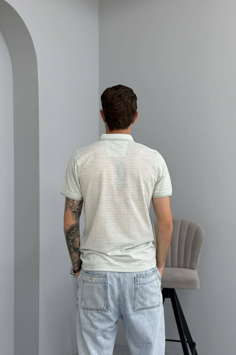 SIMPLE POLO NECK MEN T-SHIRT MINT/MENTE - 3