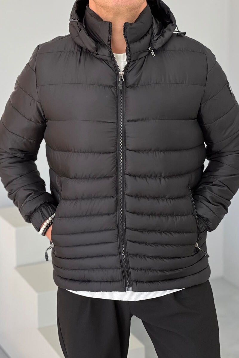 SIMPLE MEN PUFFER JACKET BLACK/ E ZEZE - 1