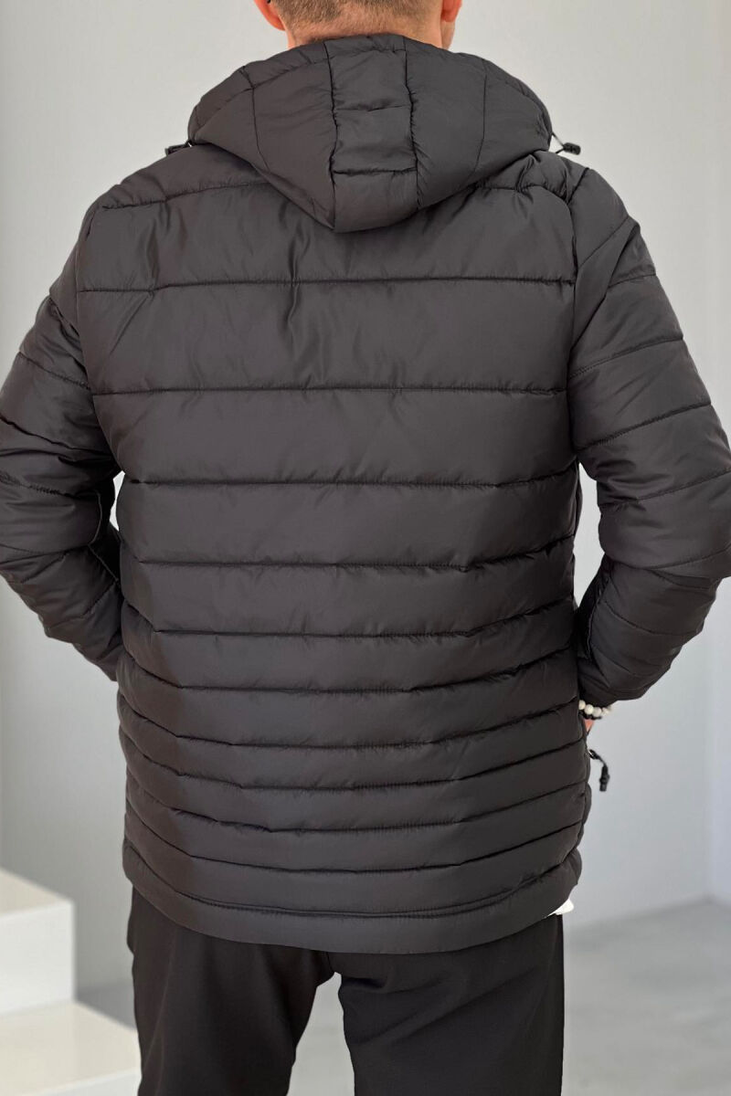 SIMPLE MEN PUFFER JACKET BLACK/ E ZEZE - 3