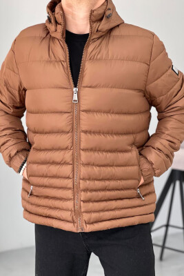 SIMPLE MEN PUFFER JACKET BROWN/KAFE 