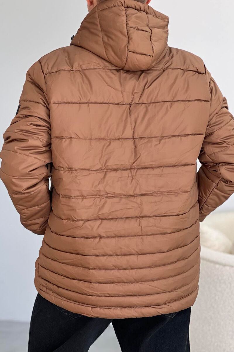 SIMPLE MEN PUFFER JACKET BROWN/KAFE - 4