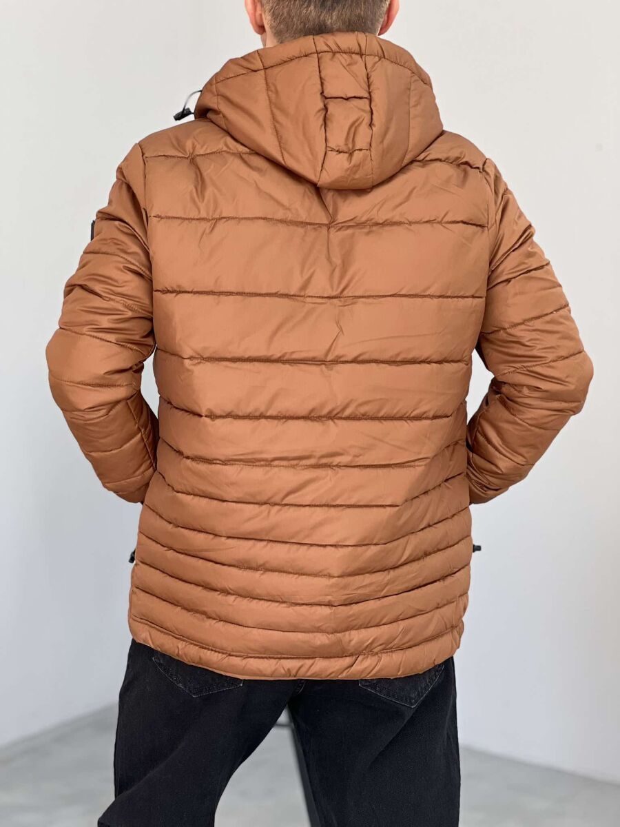 SIMPLE MEN PUFFER JACKET DARK BROWN/KAE - 2