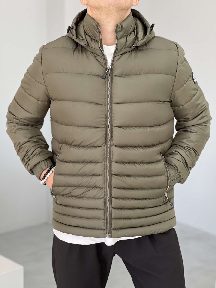 SIMPLE MEN PUFFER JACKET DARK GREEN/JEE - 3