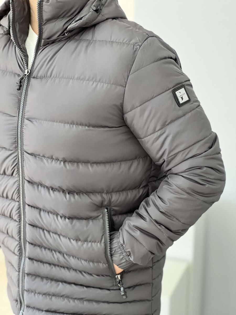 SIMPLE MEN PUFFER JACKET DARK GREY/GEE - 3