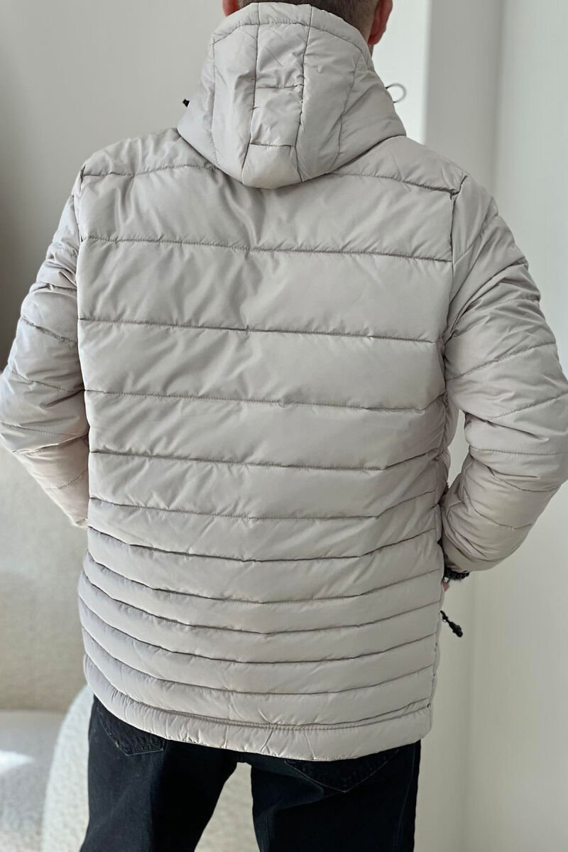 SIMPLE MEN PUFFER JACKET LIGHT GREY/GZ - 3