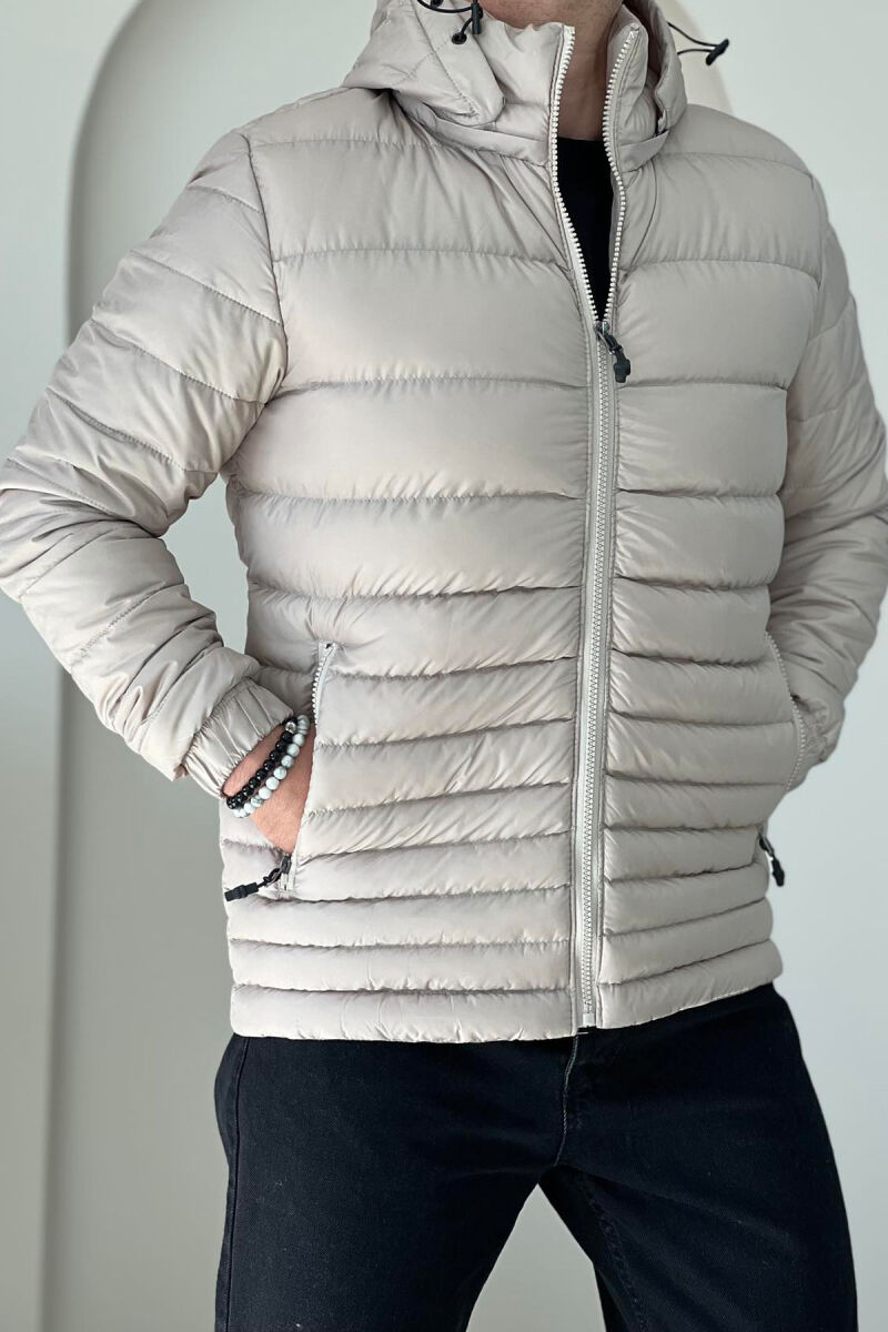 SIMPLE MEN PUFFER JACKET LIGHT GREY/GZ - 4