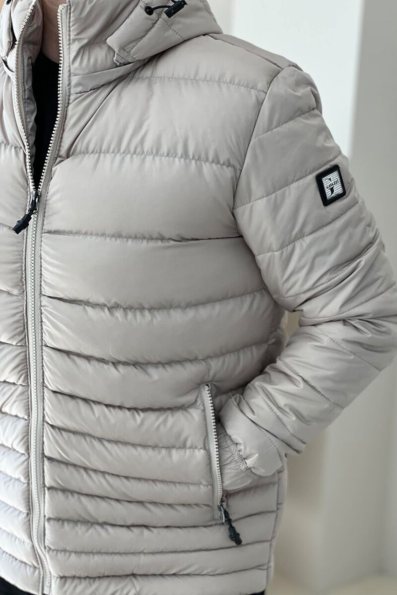 SIMPLE MEN PUFFER JACKET LIGHT GREY/GZ - 5