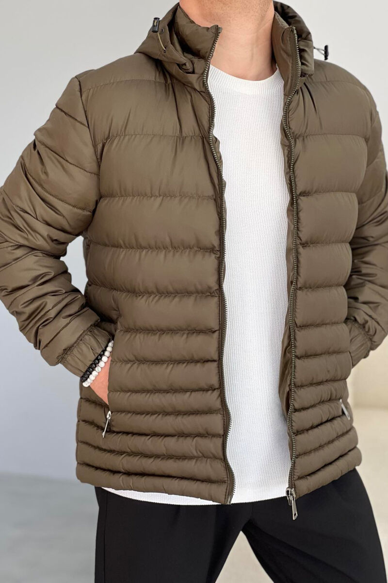 SIMPLE MEN PUFFER JACKET OLIVE/ULLI - 1