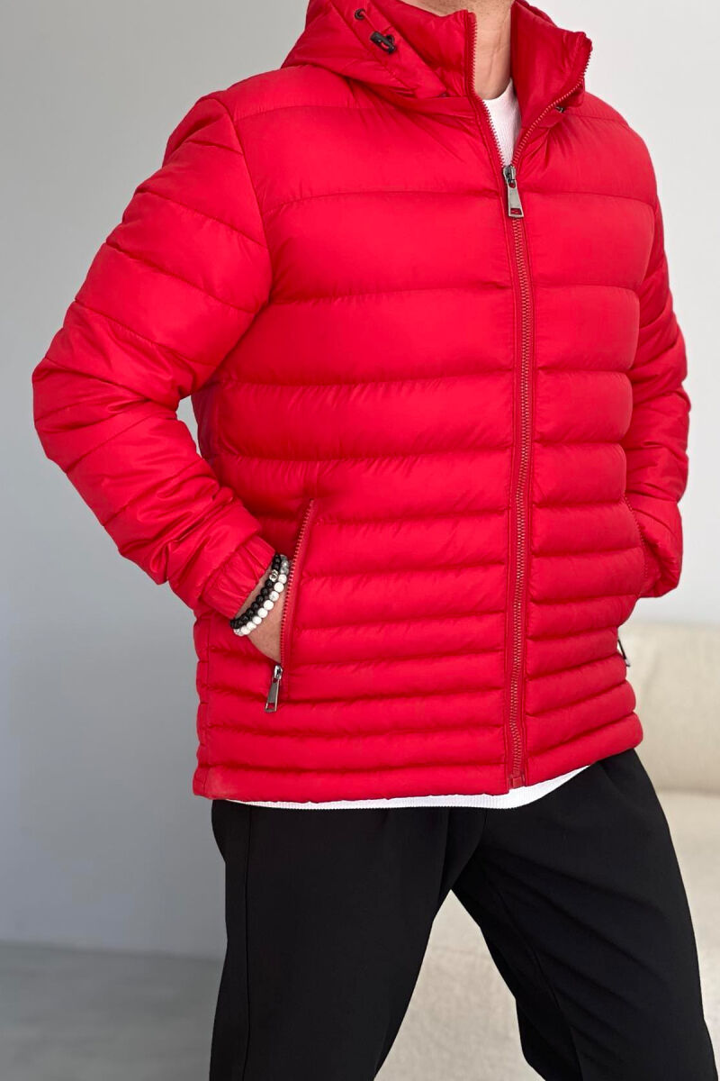 SIMPLE MEN PUFFER JACKET RED/E KUQE - 4