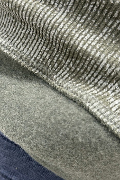 SIMPLE ROUND NECK FLUFFY MEN SWEATSHIRT GREEN/JESHILE - 4