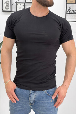 SIMPLE ROUND NECK MAN T-SHIRT BLACK/ E ZEZE 