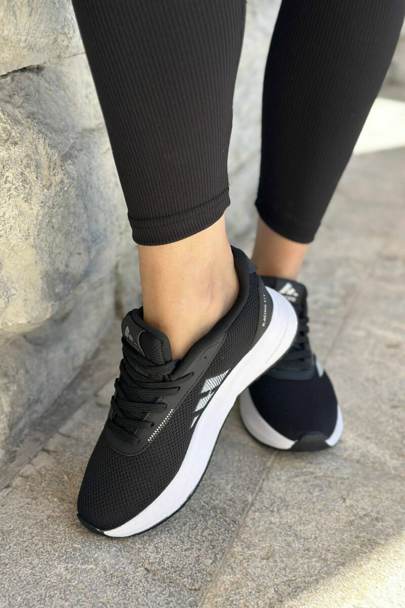 SIMPLE RUNNING PLATFORM WOMEN SNEAKERS BLACK-WHITE/ZEBA - 2