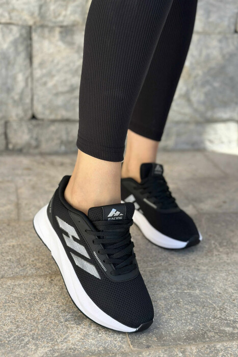 SIMPLE RUNNING PLATFORM WOMEN SNEAKERS BLACK-WHITE/ZEBA - 3