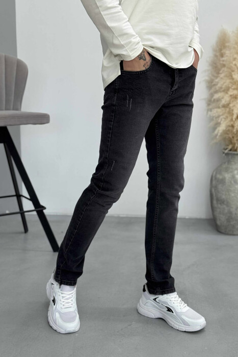 SIMPLE SCRATCHES MEN JEANS DARK GREY/GEE - 3
