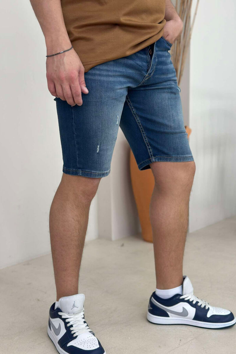 SIMPLE SCRATCHES MEN SHORT PANTS BLUE/BLU - 1