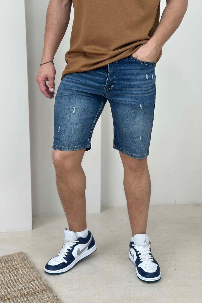 SIMPLE SCRATCHES MEN SHORT PANTS BLUE/BLU - 3