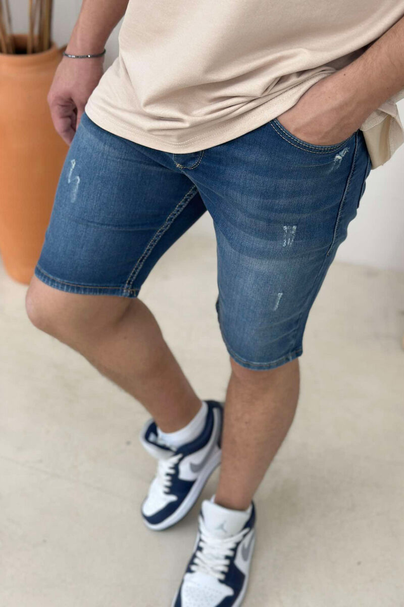 SIMPLE SCRATCHES MEN SHORT PANTS BLUE/BLU - 2