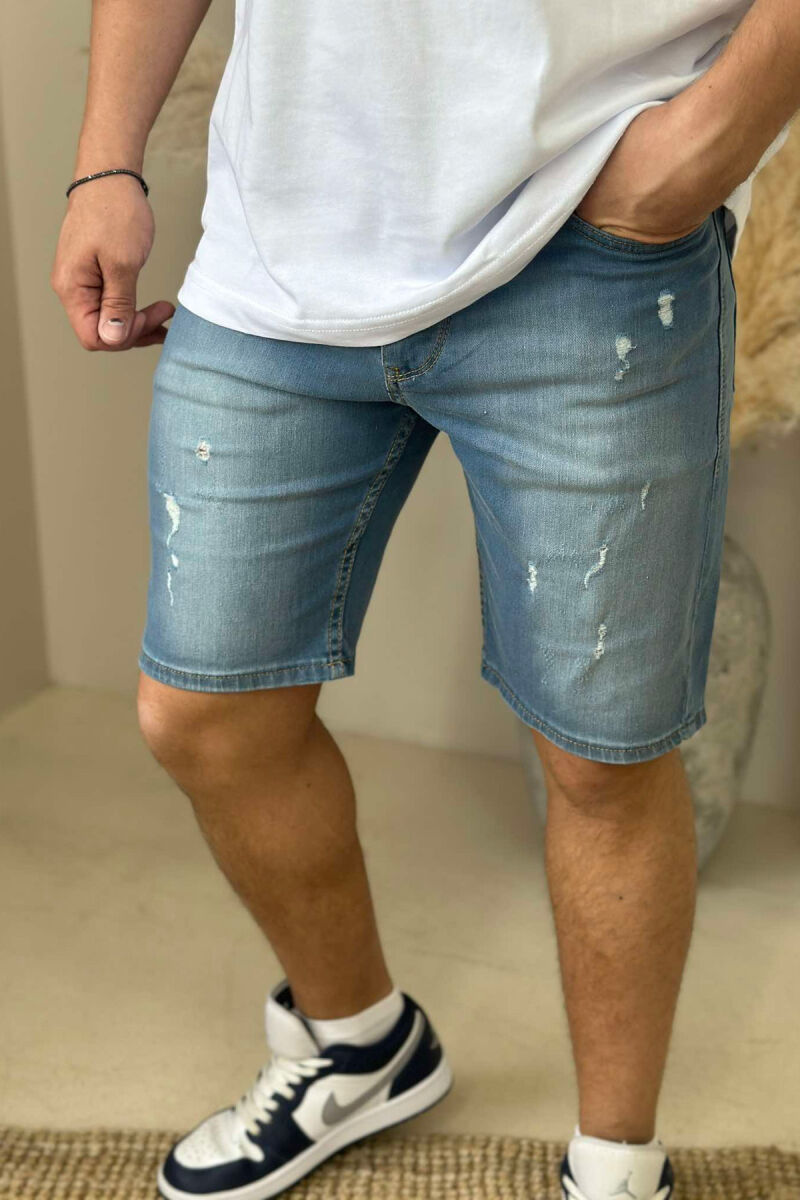 SIMPLE SCRATCHES MEN SHORT PANTS BLUE/BLU - 3