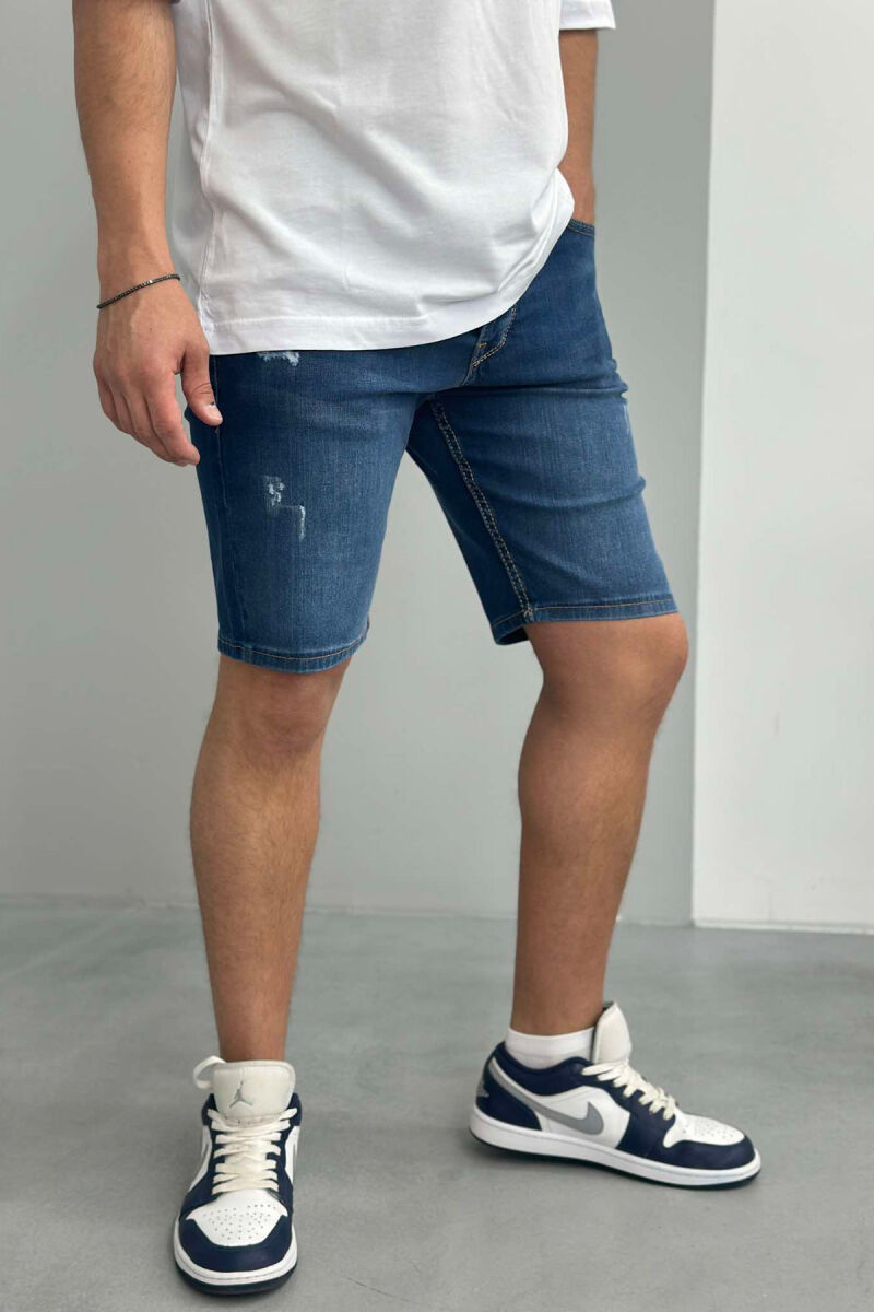 SIMPLE SCRATCHES MEN SHORT PANTS BLUE/BLU - 3