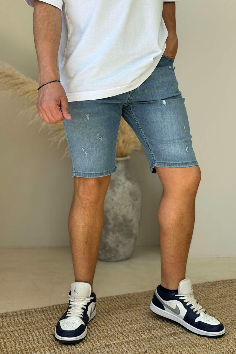 SIMPLE SCRATCHES MEN SHORT PANTS BLUE/BLU - 2