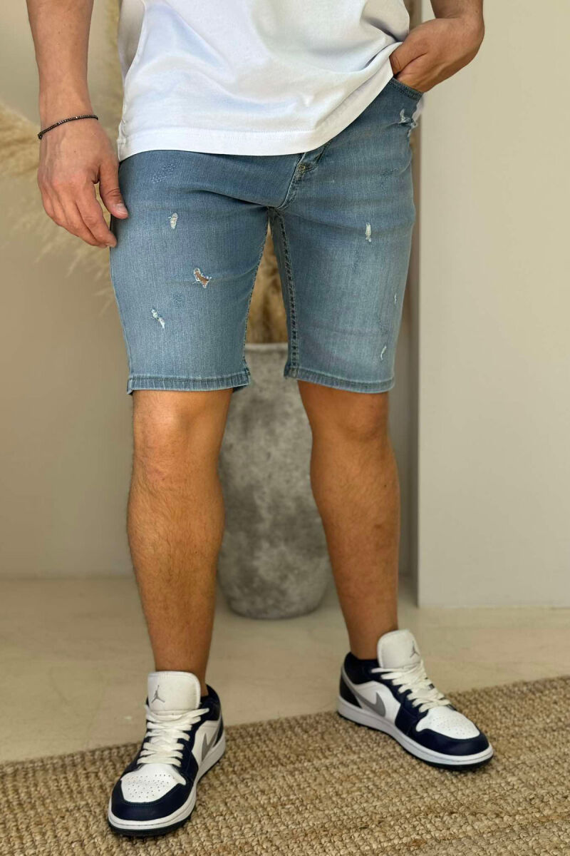 SIMPLE SCRATCHES MEN SHORT PANTS BLUE/BLU - 3