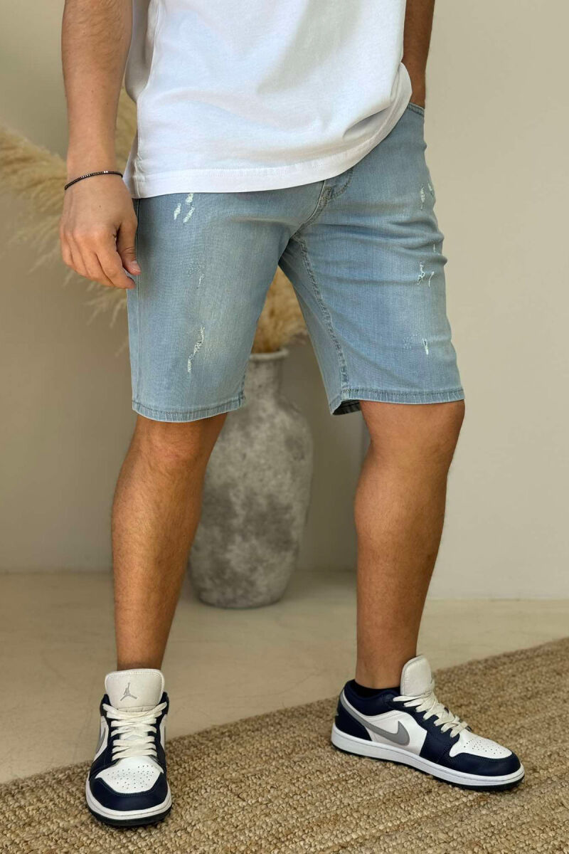 SIMPLE SCRATCHES MEN SHORT PANTS LIGHTBLUE/BZ - 2