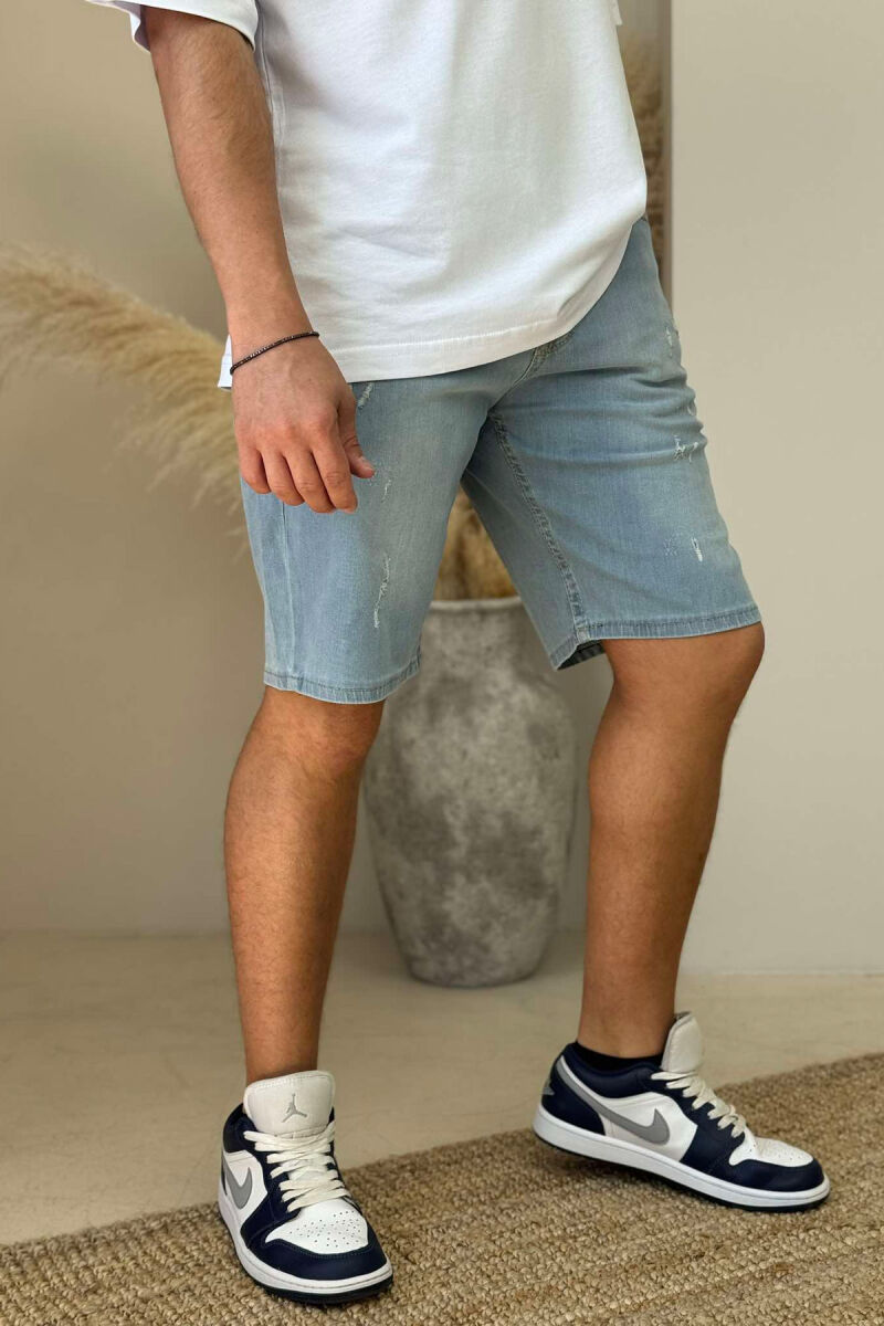 SIMPLE SCRATCHES MEN SHORT PANTS LIGHTBLUE/BZ - 3