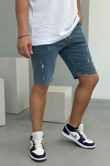 SIMPLE SCRATCHES MEN SHORT PANTS LIGHTBLUE/BZ - 1
