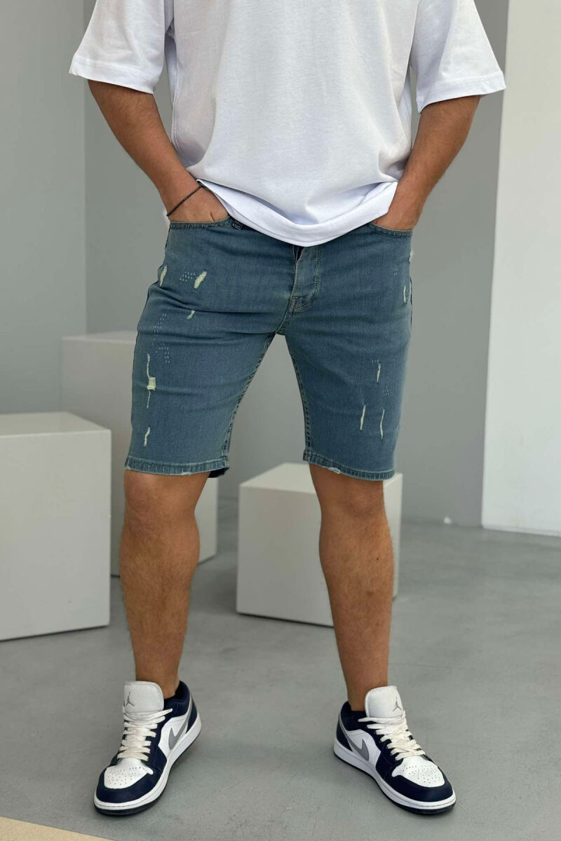 SIMPLE SCRATCHES MEN SHORT PANTS LIGHTBLUE/BZ - 2