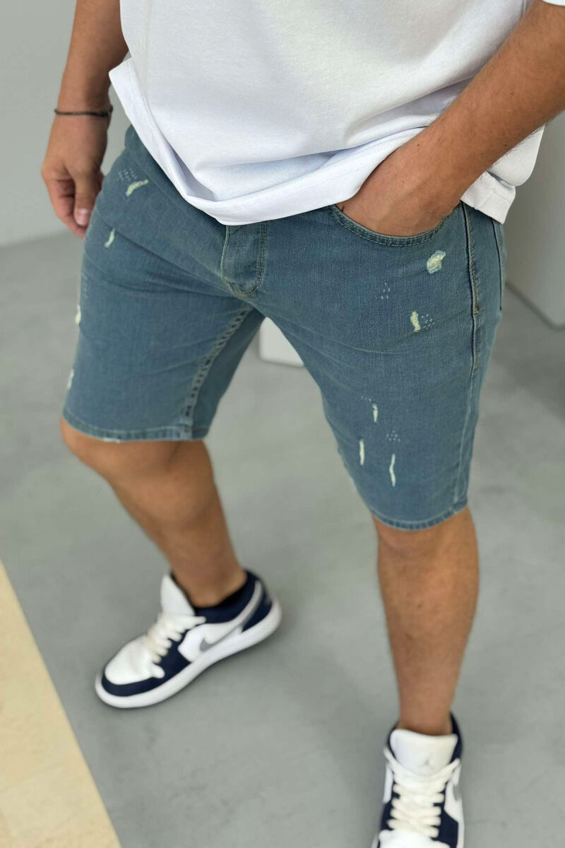 SIMPLE SCRATCHES MEN SHORT PANTS LIGHTBLUE/BZ - 3