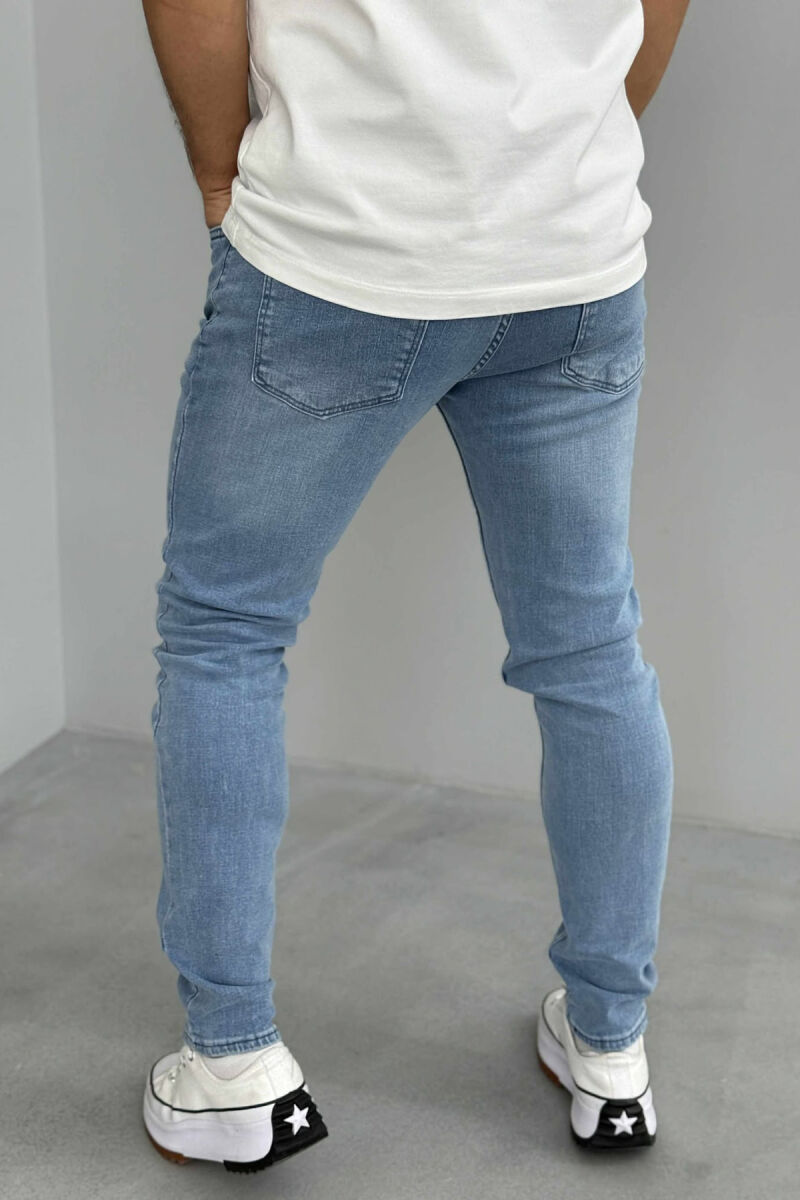 SIMPLE SCRATCHES SLIM FIT MEN JEANS LIGHTBLUE/BZ - 3