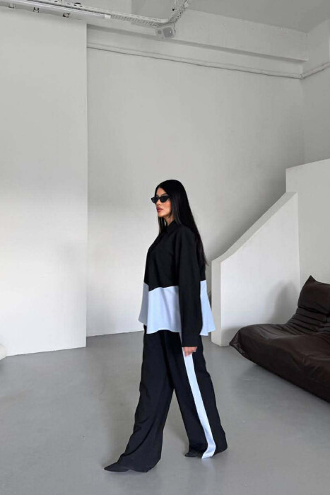 SIMPLE SHIRT+TROUSERS WOMEN SET BLACK/ E ZEZE - 3