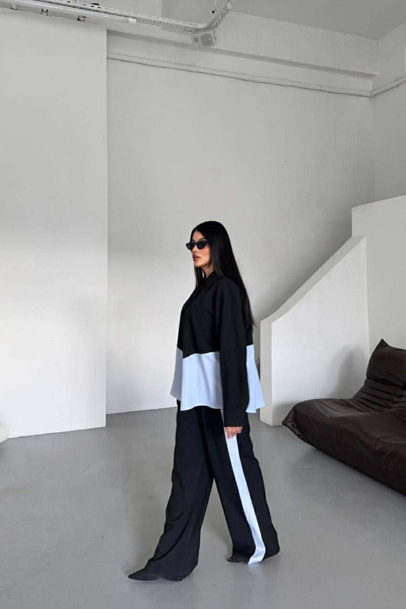 SIMPLE SHIRT+TROUSERS WOMEN SET BLACK/ E ZEZE - 3