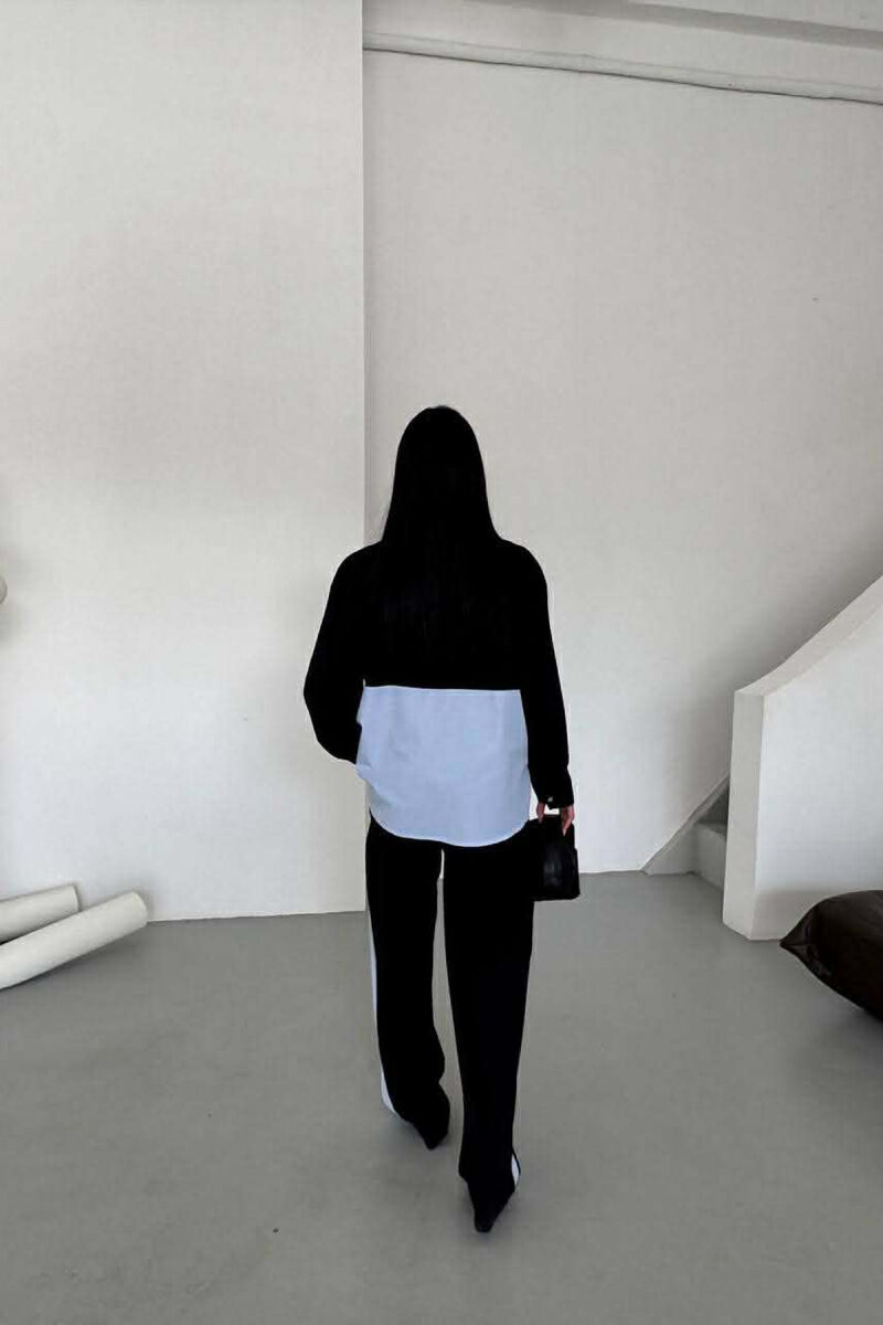 SIMPLE SHIRT+TROUSERS WOMEN SET BLACK/ E ZEZE - 6