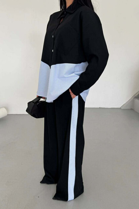 SIMPLE SHIRT+TROUSERS WOMEN SET BLACK/ E ZEZE - 7