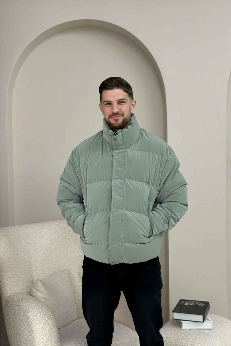 SIMPLE SHORT MEN PUFFER JACKET MINT/MENTE - 2